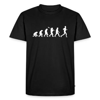 Evolution of the marathon - Men's Premium Organic T-Shirt - black - Front - Nico (187cm)