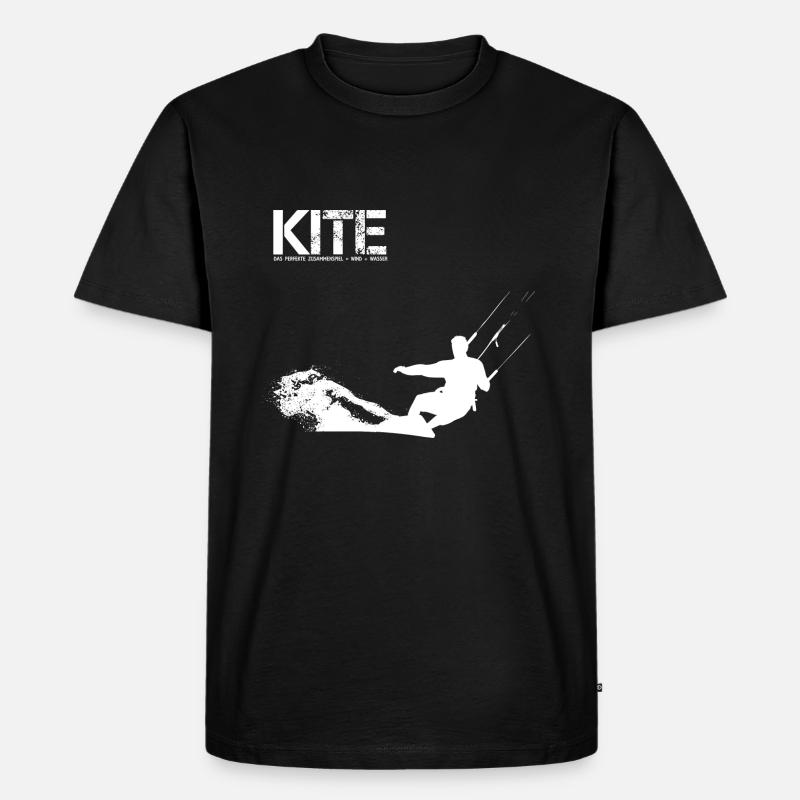 KITEBOARDING GESCHENK - Männer Premium Bio T-Shirt - Schwarz