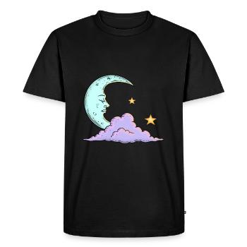 Lune Pastelle - T-shirt Premium bio Homme - noir - Devant - Nico (187cm)