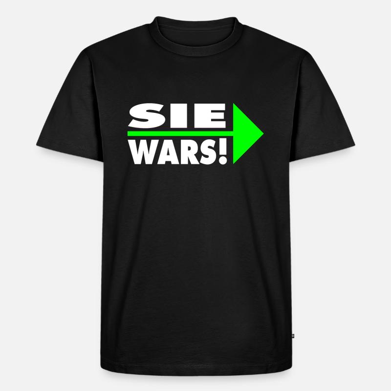 Sie wars! Partner- oder Partyshirt - Männer Premium Bio T-Shirt - Schwarz