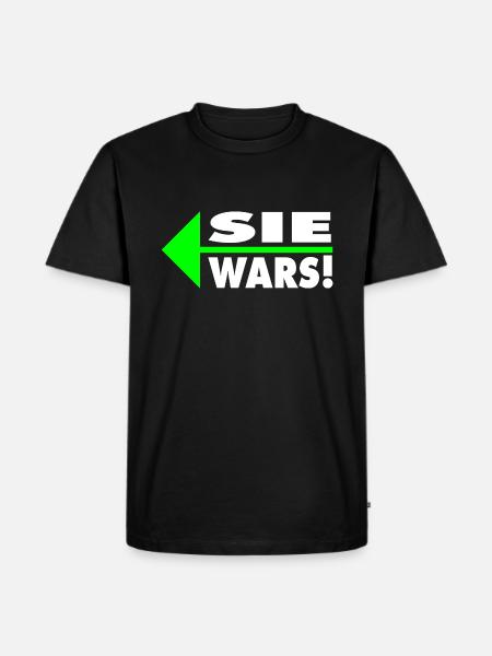 Sie wars! Partner- oder Partyshirt - Männer Premium Bio T-Shirt - Schwarz