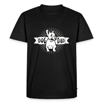 DOG DAD french bulldog - Men's Premium Organic T-Shirt - black - Front - Nico (187cm)