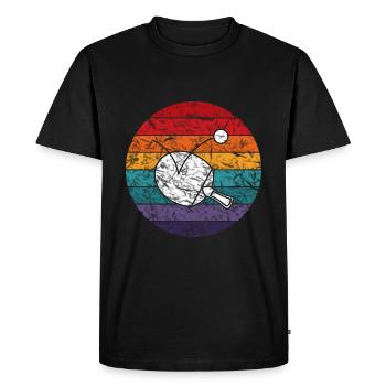 Design de tennis de table rétro - T-shirt Premium bio Homme - noir - Devant - Nico (187cm)