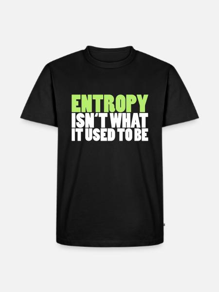 Entropy - Männer Premium Bio T-Shirt - Schwarz