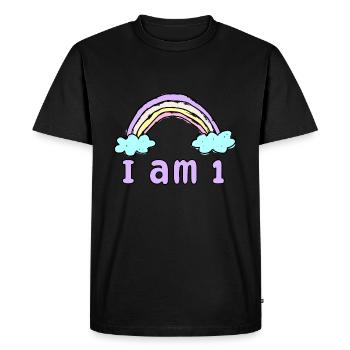 Gift 1 years Birthday I am 1 years old - Men's Premium Organic T-Shirt - black - Front - Nico (187cm)