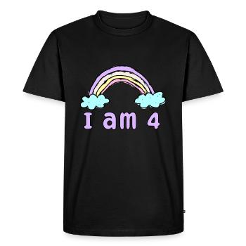Cadeau 4 ans Anniversaire J'ai 4ans - T-shirt Premium bio Homme - noir - Devant - Nico (187cm)
