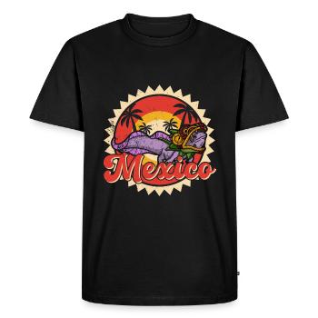 Quetzalcoatl Axolotl Mexique Divinité Aztèque - T-shirt Premium bio Homme - noir - Devant - Nico (187cm)