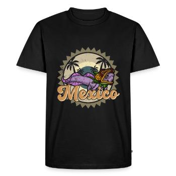 Quetzalcoatl Axolotl Mexique Divinité Aztèque - T-shirt Premium bio Homme - noir - Devant - Nico (187cm)