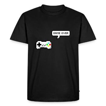 Gamer nerd pixelart - T-shirt Premium bio Homme - noir - Devant - Nico (187cm)