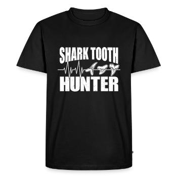 Chasseur de dents de requin Dent de requin Dent de requin Dents de requin - T-shirt Premium bio Homme - noir - Devant - Nico (187cm)