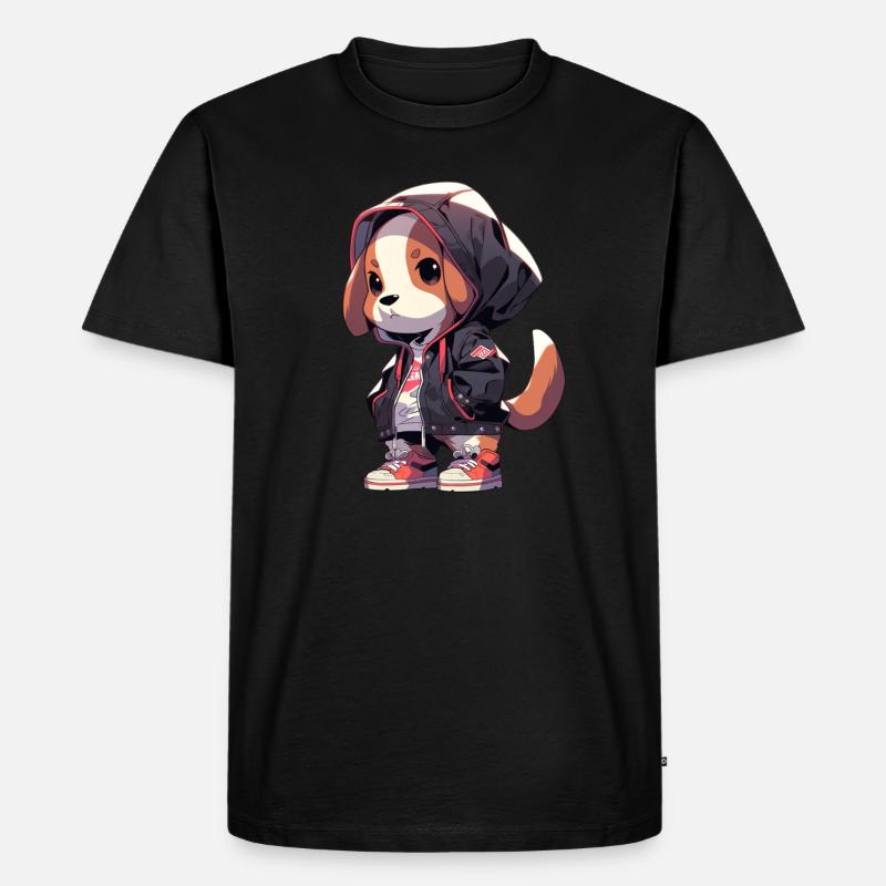 Beagle Hund - Männer Premium Bio T-Shirt - Schwarz