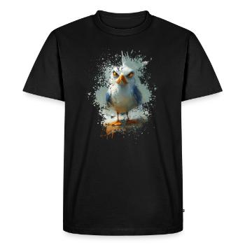 Mouette de la Baltique - T-shirt Premium bio Homme - noir - Devant - Nico (187cm)