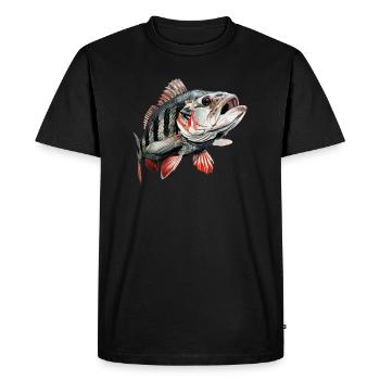 Perche - T-shirt Premium bio Homme - noir - Devant - Nico (187cm)