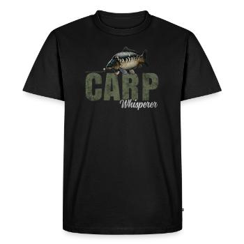 Carp Whisperer - Men's Premium Organic T-Shirt - black - Front - Nico (187cm)