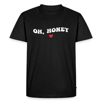 Oh, Honey - Men's Premium Organic T-Shirt - black - Front - Nico (187cm)