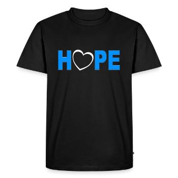 Hope with heart - Men's Premium Organic T-Shirt - black - Front - Nico (187cm)