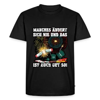 Pyro - T-shirt Premium bio Homme - noir - Devant - Nico (187cm)