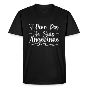 Je Peux Pas Je Suis Angevinne - T-shirt Premium bio Homme - noir - Devant - Nico (187cm)