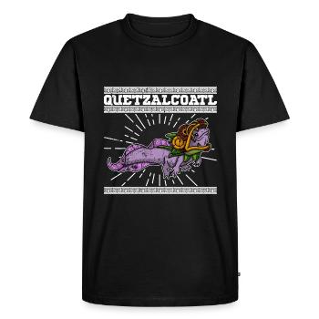 Quetzalcoatl Axolotl Mexique Divinité Aztèque - T-shirt Premium bio Homme - noir - Devant - Nico (187cm)