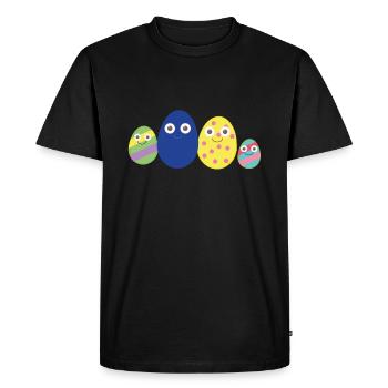 Easter,Easter Eggs,Easter Egg Family,Family - Men's Premium Organic T-Shirt - black - Front - Nico (187cm)