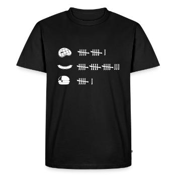 Barbecuing "all you can eat" BBQ eating contest - Men's Premium Organic T-Shirt - black - Front - Nico (187cm)