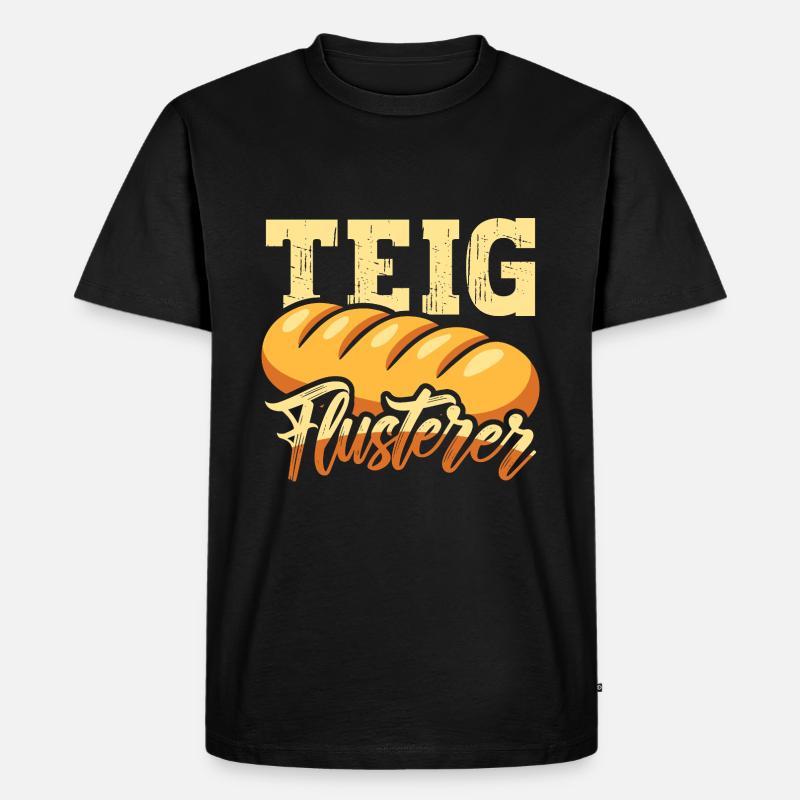 Teig-Flüsterer Bäcker - Männer Premium Bio T-Shirt - Schwarz