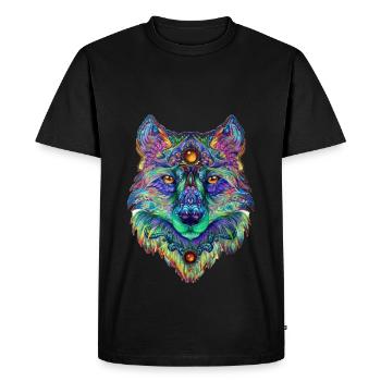 Wolfpack Geek loup - T-shirt Premium bio Homme - noir - Devant - Nico (187cm)