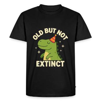 Funny Dino – Idée de cadeau d’anniversaire - T-shirt Premium bio Homme - noir - Devant - Nico (187cm)