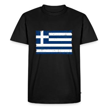 Grèce - T-shirt Premium bio Homme - noir - Devant - Nico (187cm)