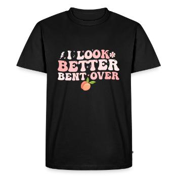 I look better bent over - Men's Premium Organic T-Shirt - black - Front - Nico (187cm)