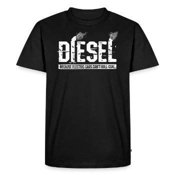 Graphique Diesel - T-shirt Premium bio Homme - noir - Devant - Nico (187cm)