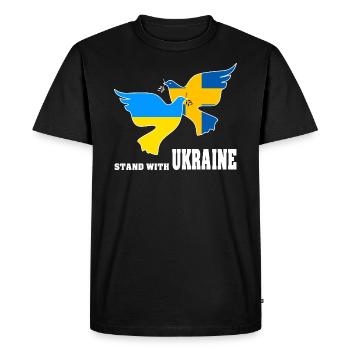 Ukraine - Men's Premium Organic T-Shirt - black - Front - Nico (187cm)