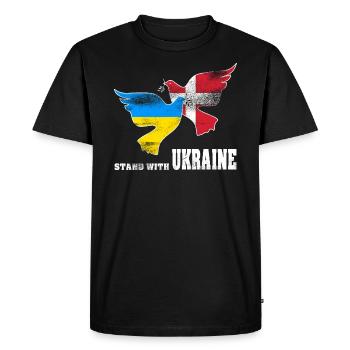 Ukraine - Men's Premium Organic T-Shirt - black - Front - Nico (187cm)