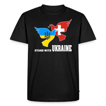 Ukraine - Men's Premium Organic T-Shirt - black - Front - Nico (187cm)