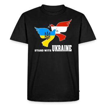 Ukraine - Men's Premium Organic T-Shirt - black - Front - Nico (187cm)