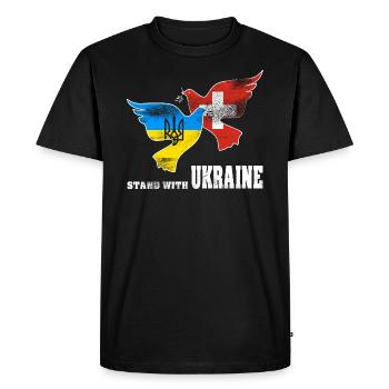 Ukraine - Men's Premium Organic T-Shirt - black - Front - Nico (187cm)