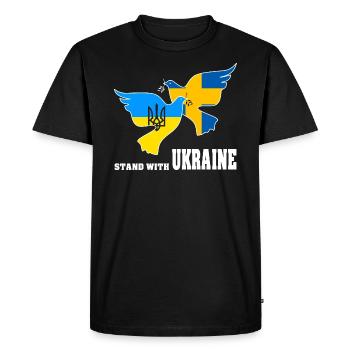Ukraine - Men's Premium Organic T-Shirt - black - Front - Nico (187cm)
