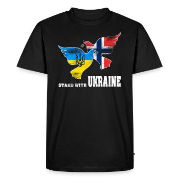 Ukraine - Men's Premium Organic T-Shirt - black - Front - Nico (187cm)