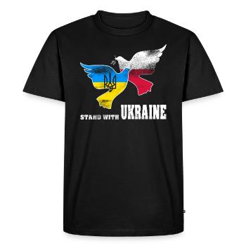 Ukraine - Men's Premium Organic T-Shirt - black - Front - Nico (187cm)