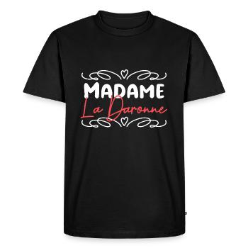 Madame la daronne - T-shirt Premium bio Homme - noir - Devant - Nico (187cm)