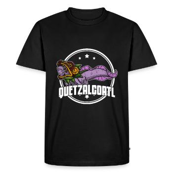 Quetzalcoatl Axolotl Mexique Divinité Aztèque - T-shirt Premium bio Homme - noir - Devant - Nico (187cm)