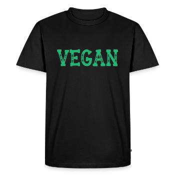 Vegan - Men's Premium Organic T-Shirt - black - Front - Nico (187cm)