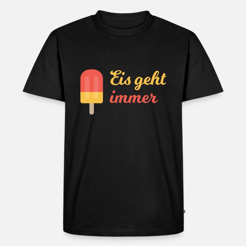 Eis geht immer - Männer Premium Bio T-Shirt - Schwarz