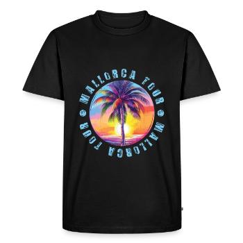 Visite de Majorque colorée - T-shirt Premium bio Homme - noir - Devant - Nico (187cm)