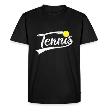 Tennis Logo Tennis Player Club Match de tennis - T-shirt Premium bio Homme - noir - Devant - Nico (187cm)