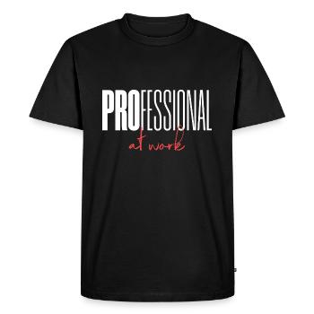 Professionnel au travail - T-shirt Premium bio Homme - noir - Devant - Nico (187cm)