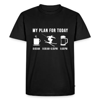 Skieur station de ski vacances au ski cadeaux de skieur - T-shirt Premium bio Homme - noir - Devant - Nico (187cm)