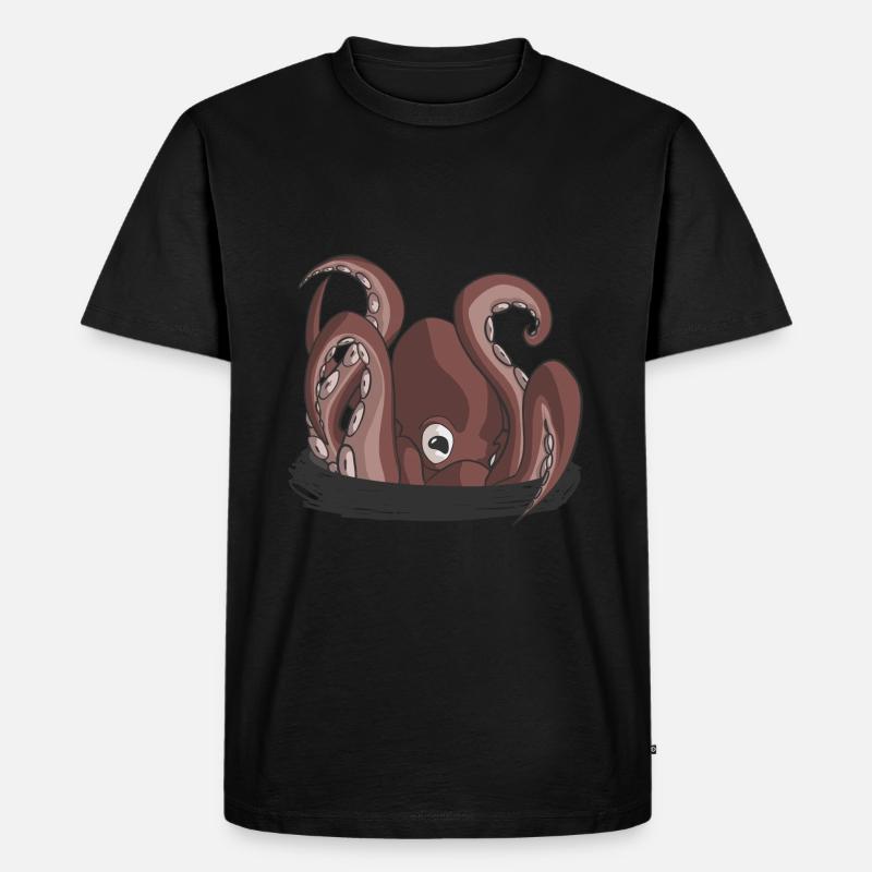 L'aube de la pieuvre - T-shirt Premium bio Homme - noir