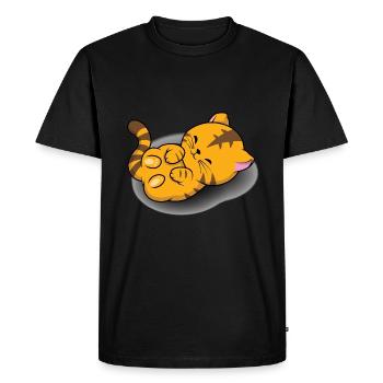 Kitten Cute - Men's Premium Organic T-Shirt - black - Front - Nico (187cm)