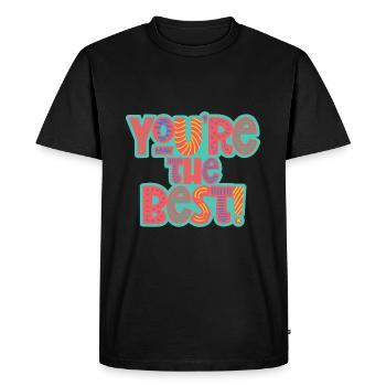 You're the best design motivation to feel good - Men's Premium Organic T-Shirt - black - Front - Nico (187cm)